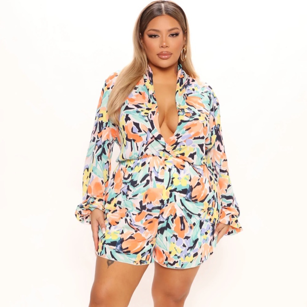 Deep in love printed Romper